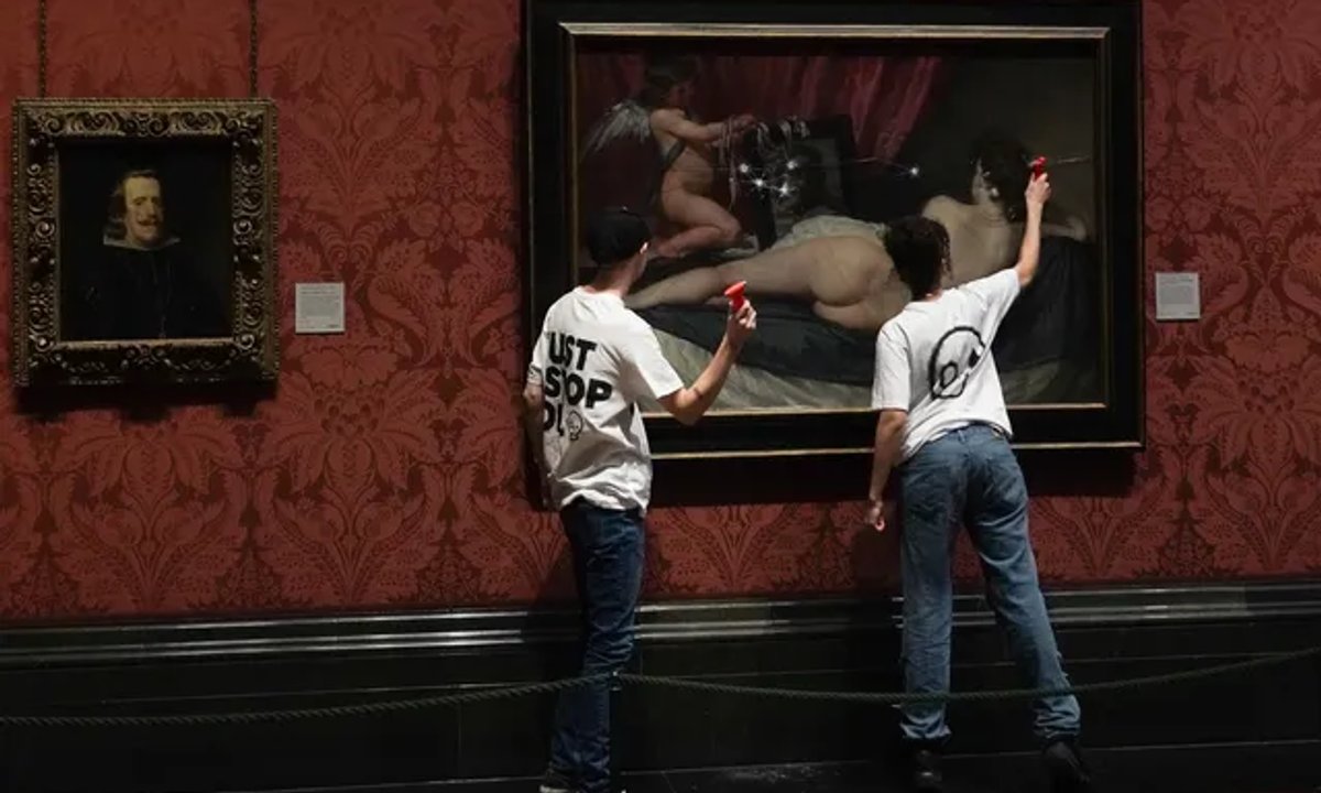 Painting protests cause ‘enormous stress for colleagues at every level’, say UK’s national museum directors Painting protests cause ‘enormous stress for colleagues at every level’, say UK’s national museum directors