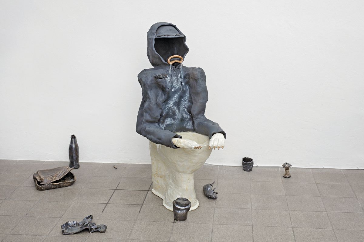 A detail of Lindsay Lawson’s 2017 installation Nope at Gillmeier Rech Courtesy of the artist and Gillmeier Rech, Berlin