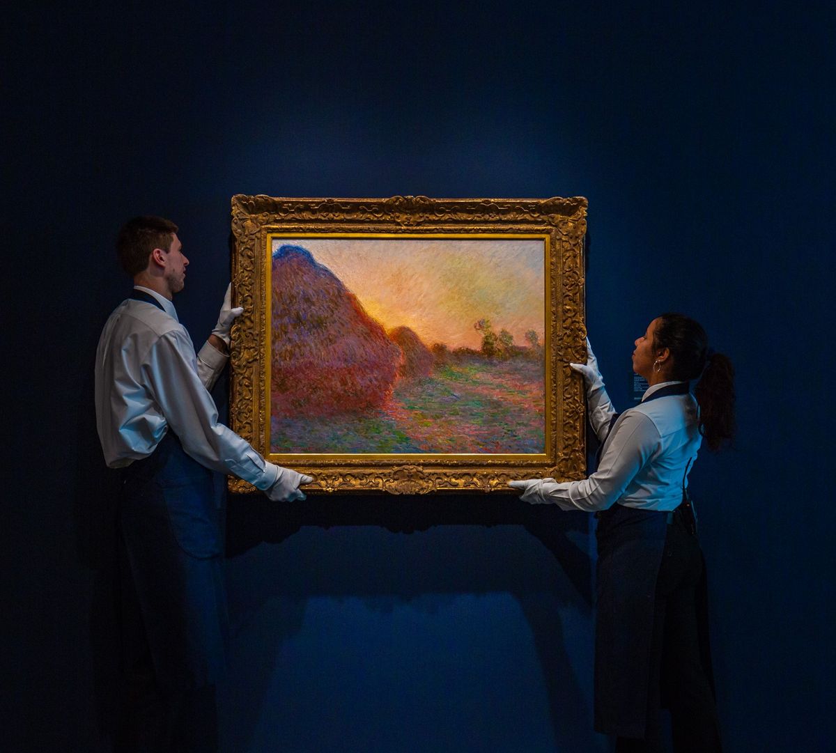 Monet's Meules (1890) set a new world record for the Impressionist artist when it sold for $110m at Sotheby's in New York Sotheby's