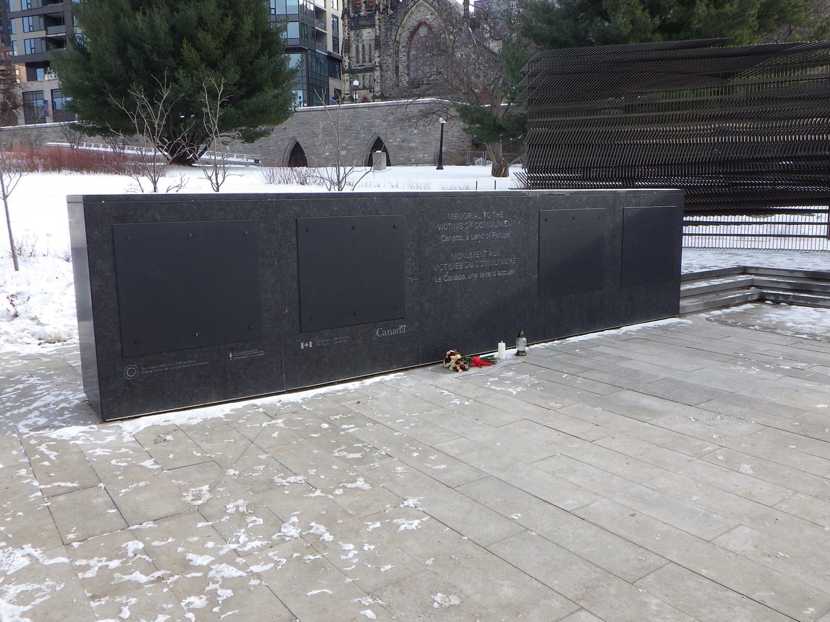 Part of the "Memorial to the Victims of Communism — Canada, a Land of Refuge" in Ottawa, Canada, which was originally intended to include hundreds of victims' names Photo by Ahunt, via Wikimedia Commons