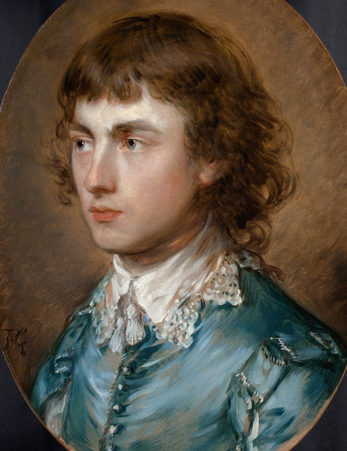 Portrait of Gainsborough Dupont by Thomas Gainsborough after treatment National Portrait Gallery London