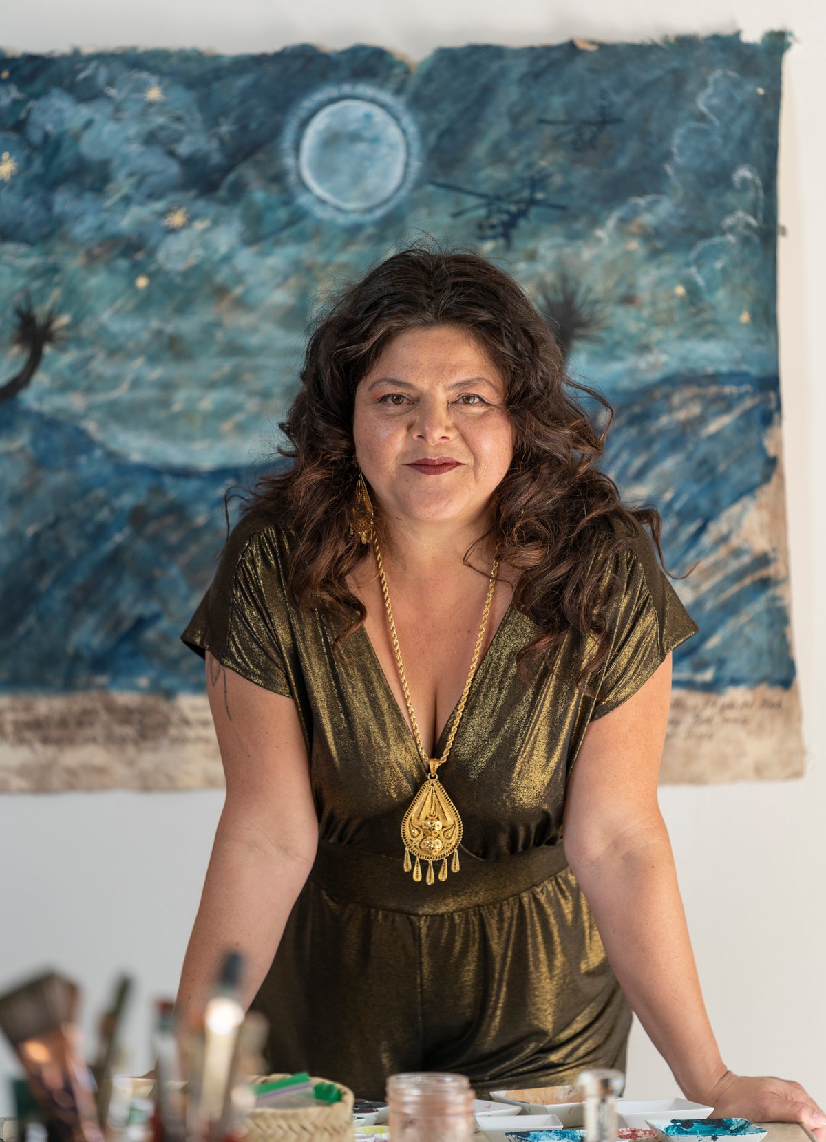 For almost a decade, Sandy Rodriguez has been developing her own versions of colonial-era paper codices Photo by Elon Schoenholz