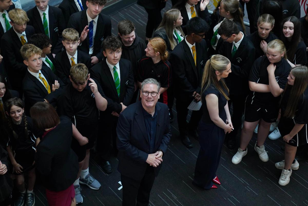 Keir Starmer, the leader of the Labour party, during a visit to a school on 24 June
PA Images / Alamy Stock Photo