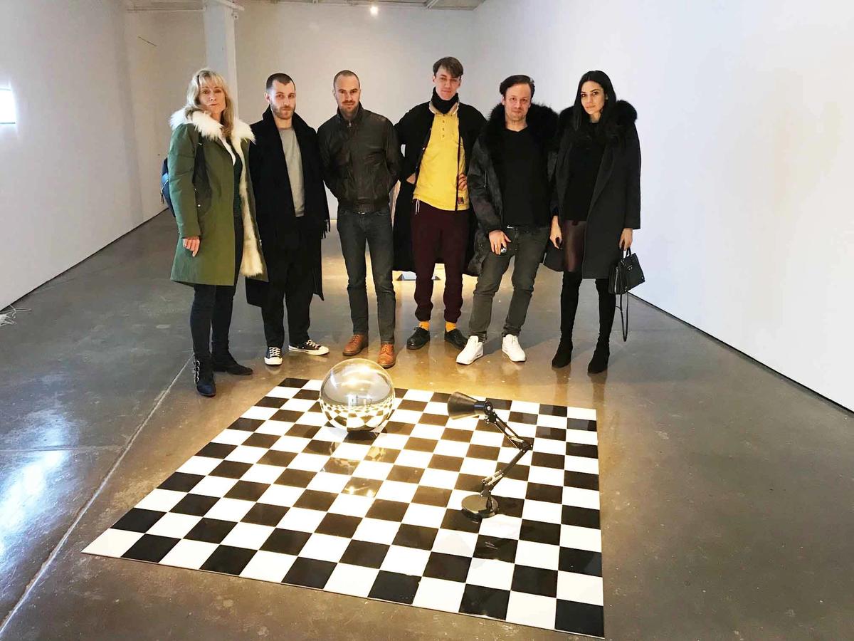 From left: Alison Myners, Thomas Rackowe Cork, Robert Sheffield, Ed Fornielies, Nicholas Kirkwood and Lili Jakov Louisa Buck