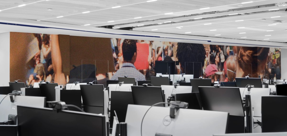 Works by René Matic on display at Deutsche Bank's new London headquarters
Courtesy of Deutsche Bank