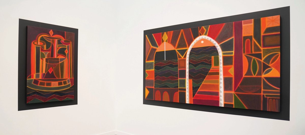 From left: Muzae Sesay's Kamara Fountain (2024) and Diamond Dock (2024), pt.2 Gallery Eric Thayer