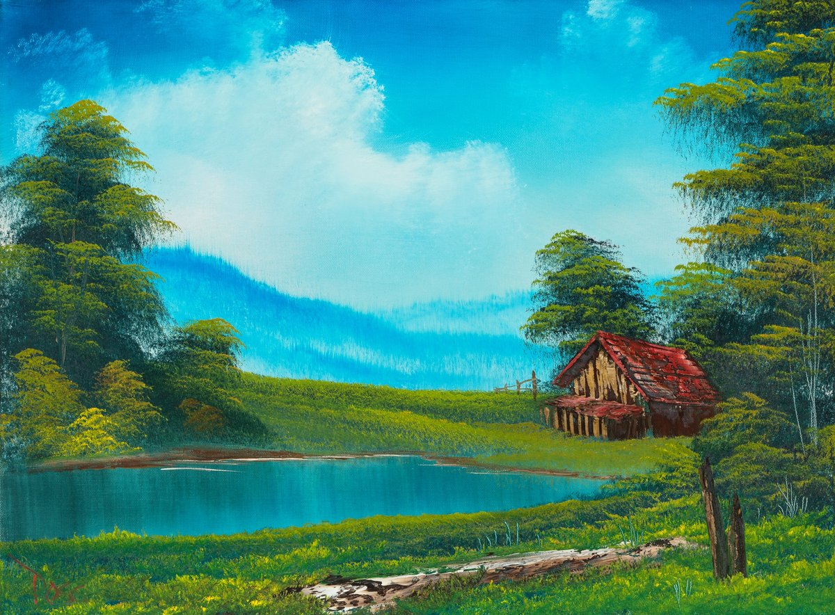 Bob Ross's Home in the Valley (1993) Courtesy Bonhams