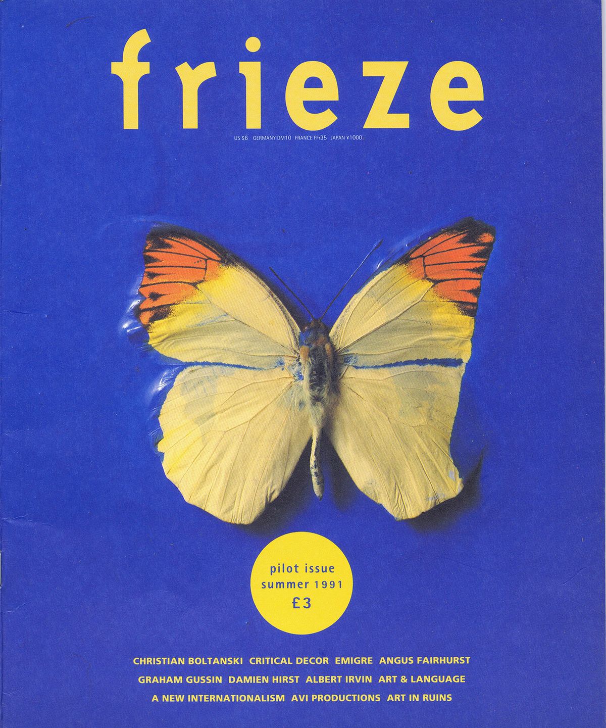 The cover of Frieze's pilot issue from summer 1991 Courtesy of Frieze