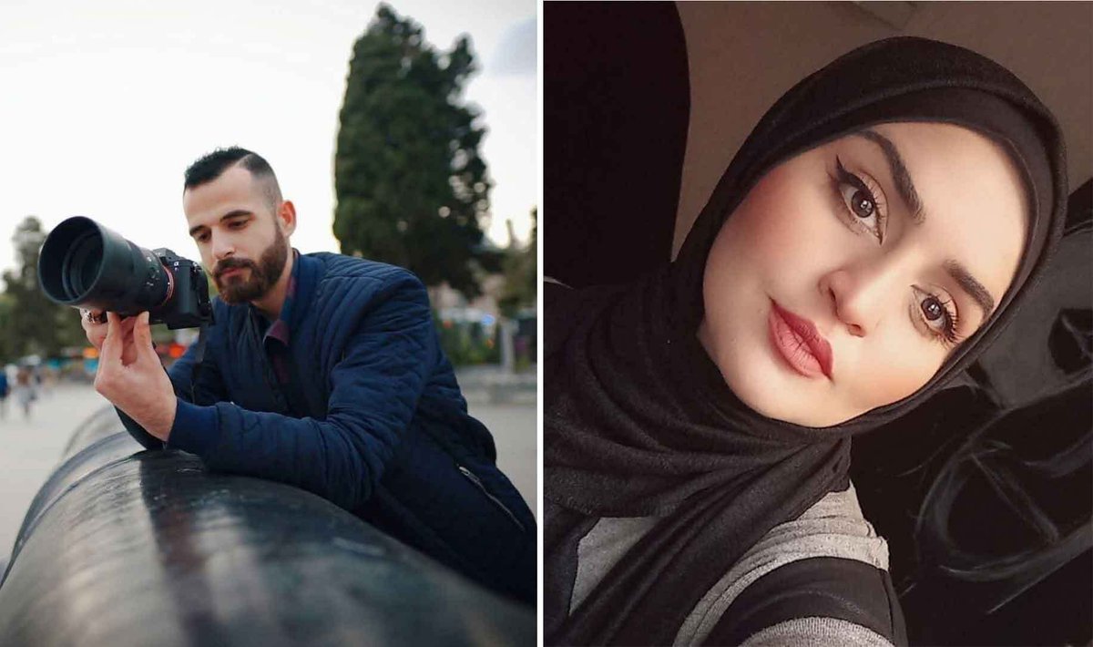 Ismail Abu Hatab and Amna Al-Salmi were killed in an Israeli air strike on Monday