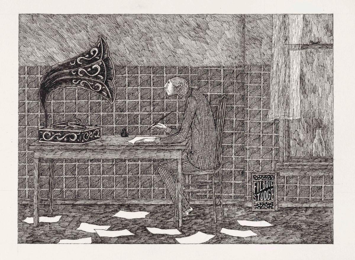 Without his clippings, Jasper now wrote long letters to Ortenzia, which went unanswered © The Edward Gorey Charitable Trust