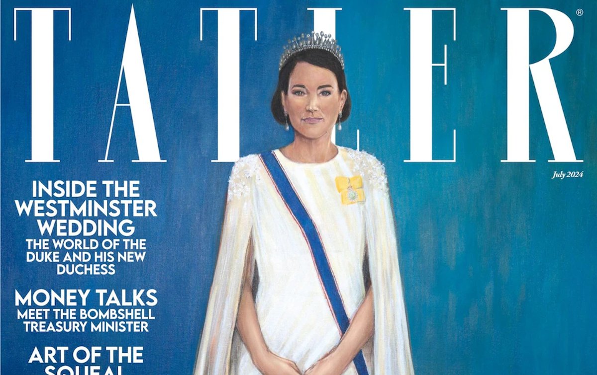 A new portrait of the Princess of Wales by Hannah Uzor 
Credit: Hannah Uzor/Tatler