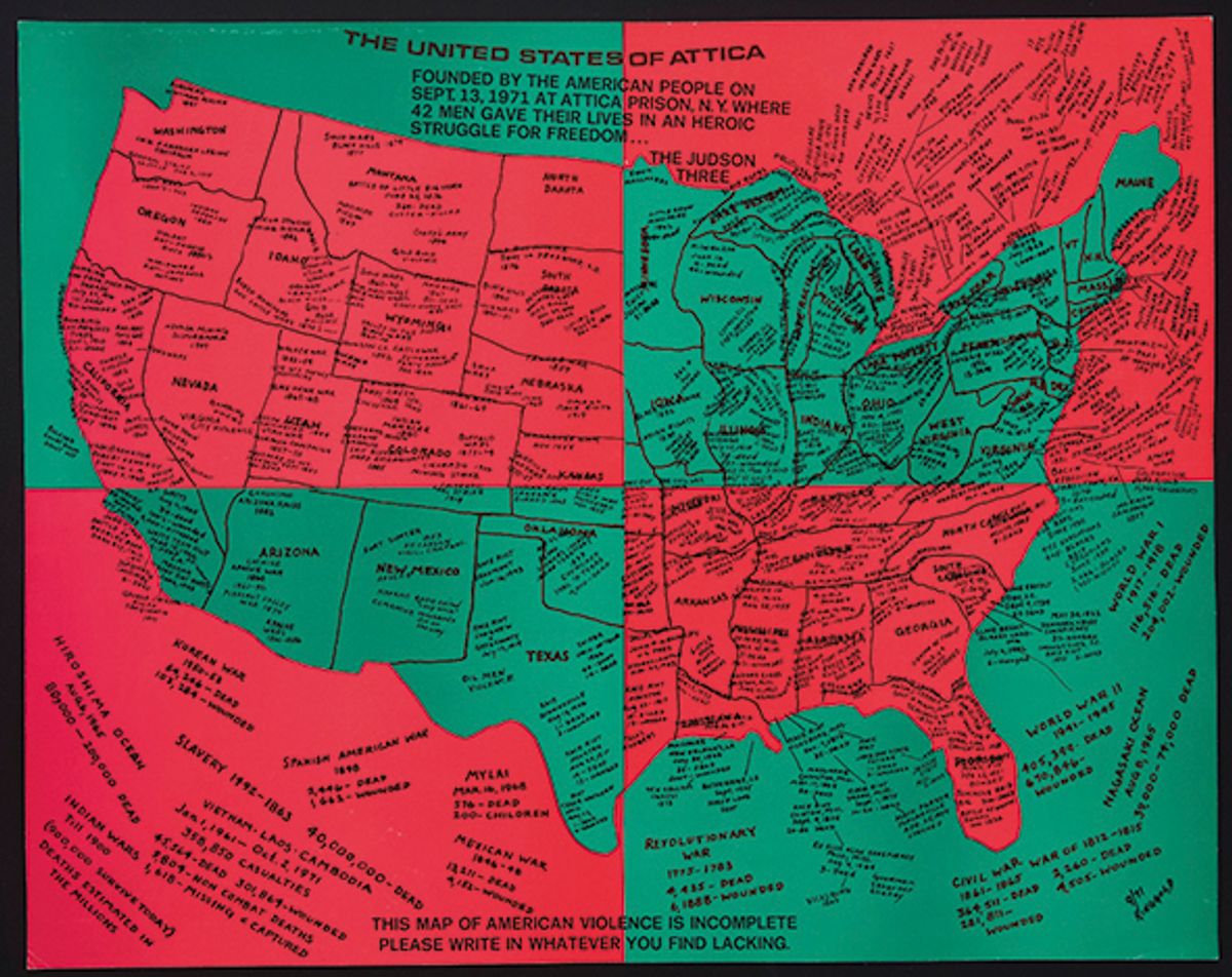 United States of Attica (1972) was part of Faith Ringgold’s show at the only museum with two entries in the year’s best/worst © Faith Ringgold/ARS and DACS; courtesy the artist and ACA Galleries