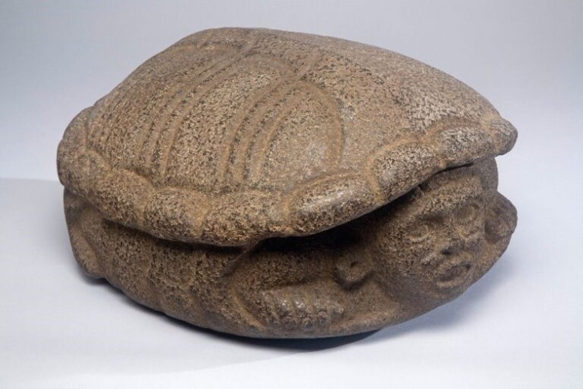 This depiction of the Aztec creator deity Quetzalcoatl in humanoid turtle form was one of the returned artefacts Manhattan District Attorney's Office