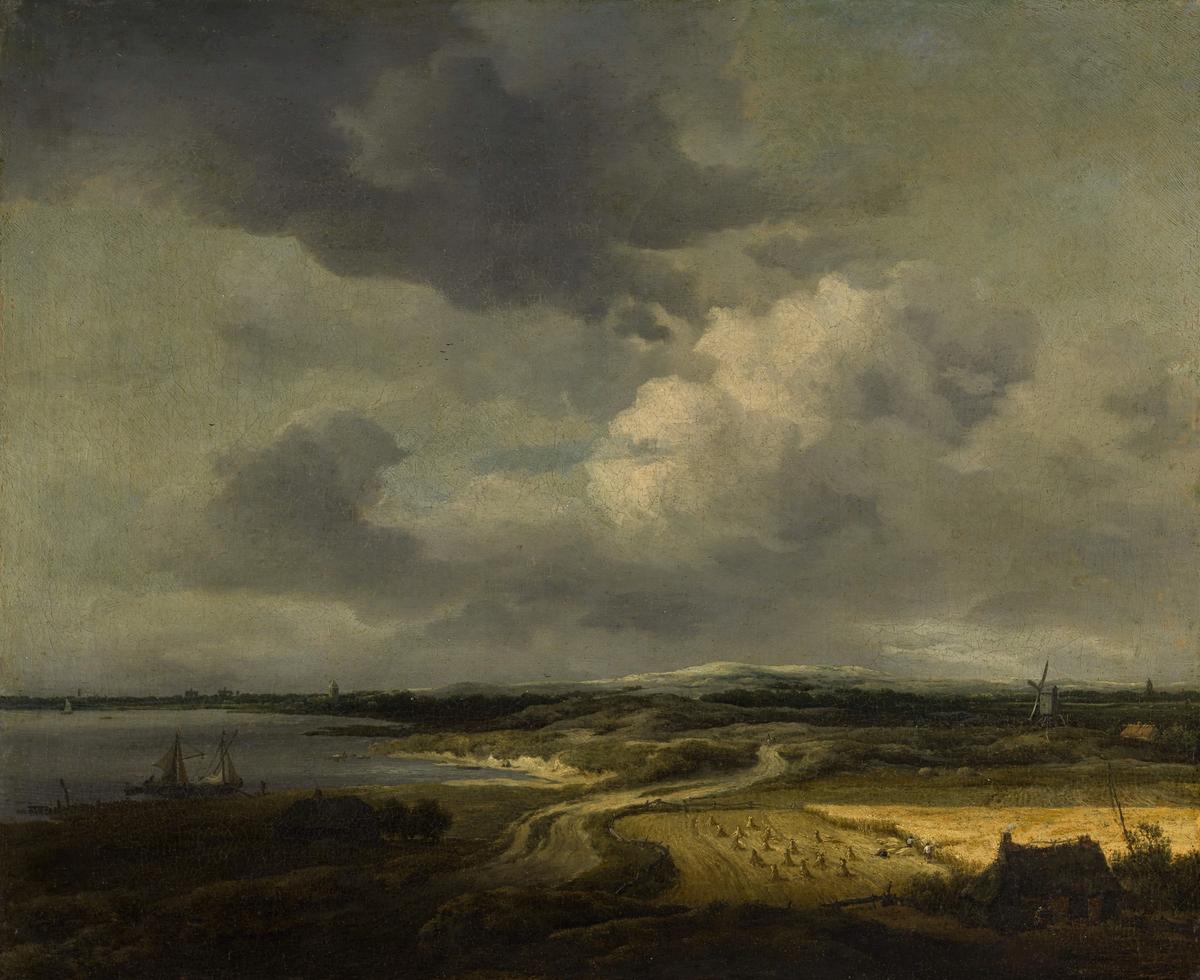 Panoramic Landscape with Cornfields and Dunes beside the Sea by Jacob Isaacksz van Ruisdael
Courtesy Sotheby’s