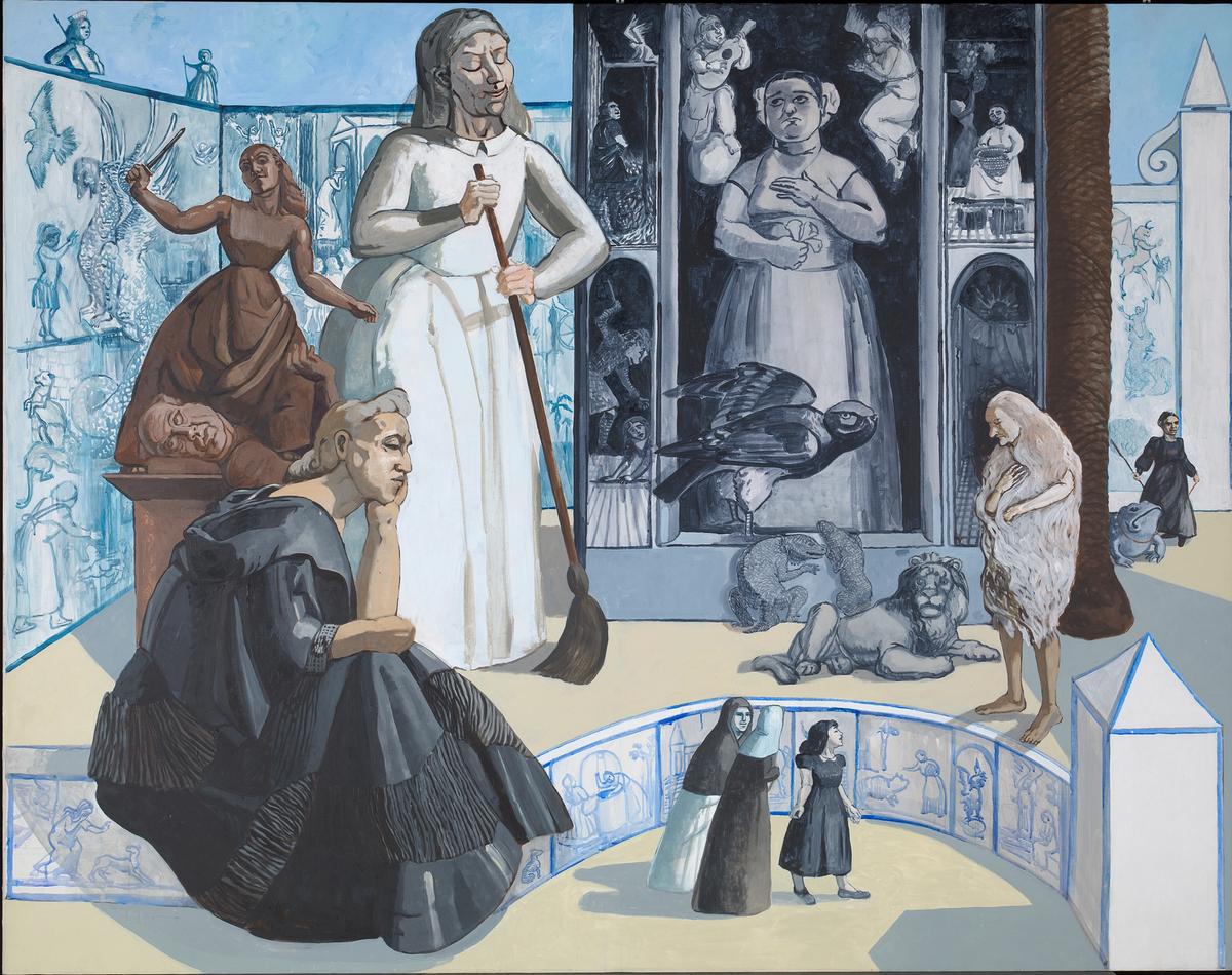 Section from Paula Rego's Crivelli's Garden III (1990‑1)
The National Gallery, London. Presented by English Estates, 1991
© Ostrich Arts Ltd. Photo: The National Gallery, London