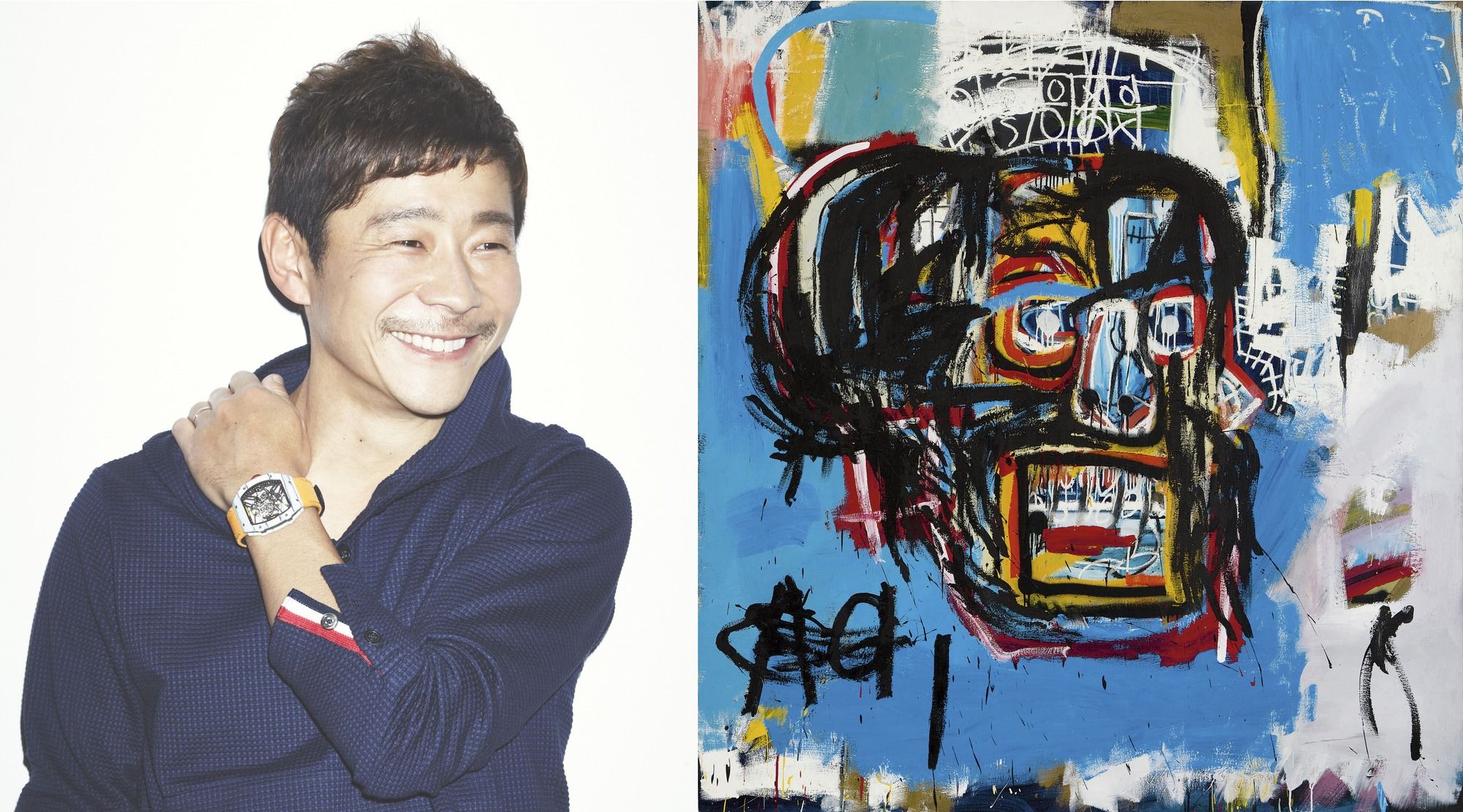 Basquiat skull painting sells for record $110.5m at Sotheby's