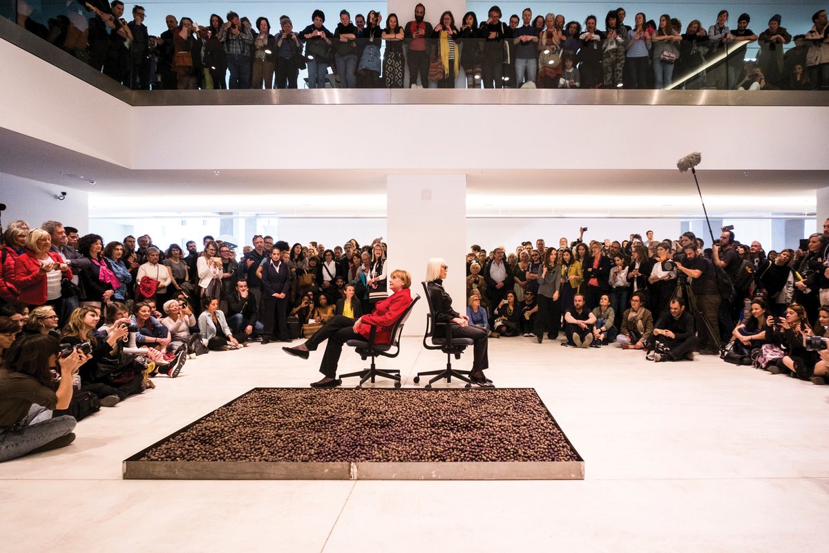 Marta Minujín’s Payment of Greek Debt to Germany with Olives and Art (2017) was on show in Athens Photo: Mathias Völzke