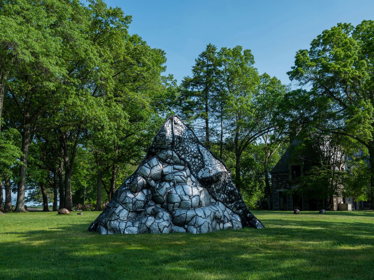 Beatriz Cortez, Ilopango, the Volcano that Left, 2023. Installation view Beatriz Cortez: The Volcano That Left, Storm King Art Center, Mountainville, New York, 2023. Courtesy the artist and Commonwealth and Council. Photo by Jeffrey Jenkins