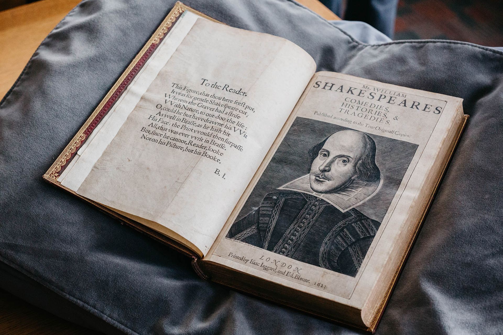 The newly acquired First Folio of William Shakespeare's Comedies Histories and Tragedies (1623) Courtesy the University of British Columbia Library, Vancouver
