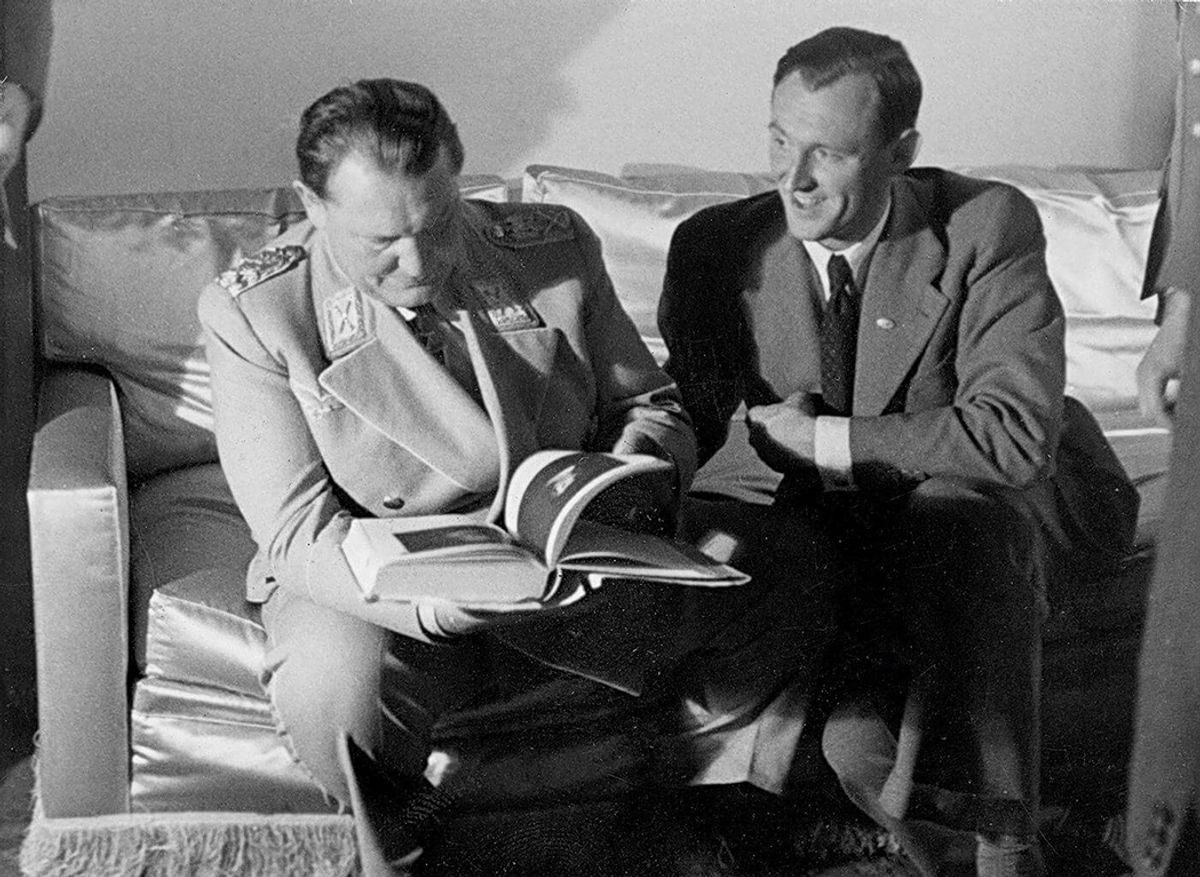Bruno Lohse (right, with Göring) looted Jewish art in occupied France Courtesy PBS