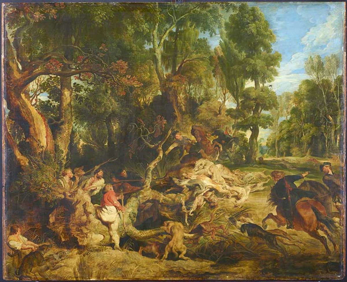 Rubens’s The Boar Hunt (1616-18) underwent a major restoration by Dresden’s Gemäldegalerie Alte Meister Courtesy Gemäldegalerie Alte Meister