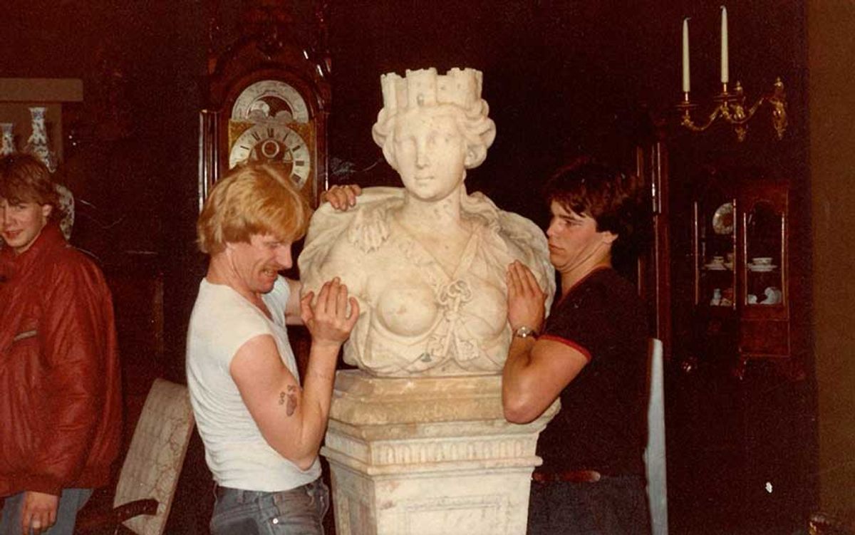 Deep history: setting up at the Antiquairs International fair in the early 1980s, which merged with another Dutch fair to later become Tefaf Courtesy Tefaf