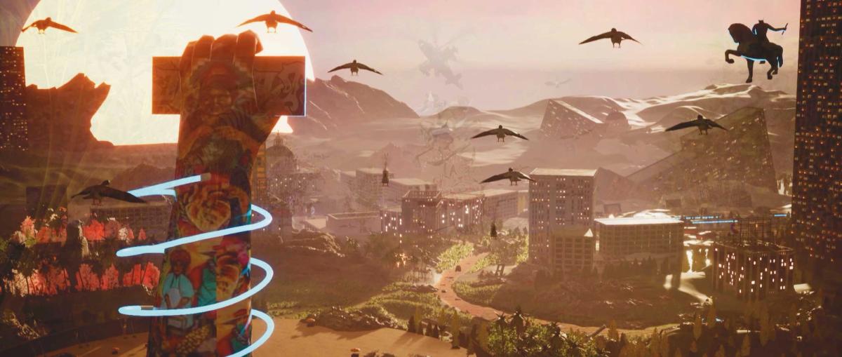 A still from Juan Covelli’s 2022 commission Los Caídos (The Fallen), on show on Somerset House’s online curated space Channel as part of the PATH-AI artist residency exploring AI-inspired works of art
Courtesy the artist