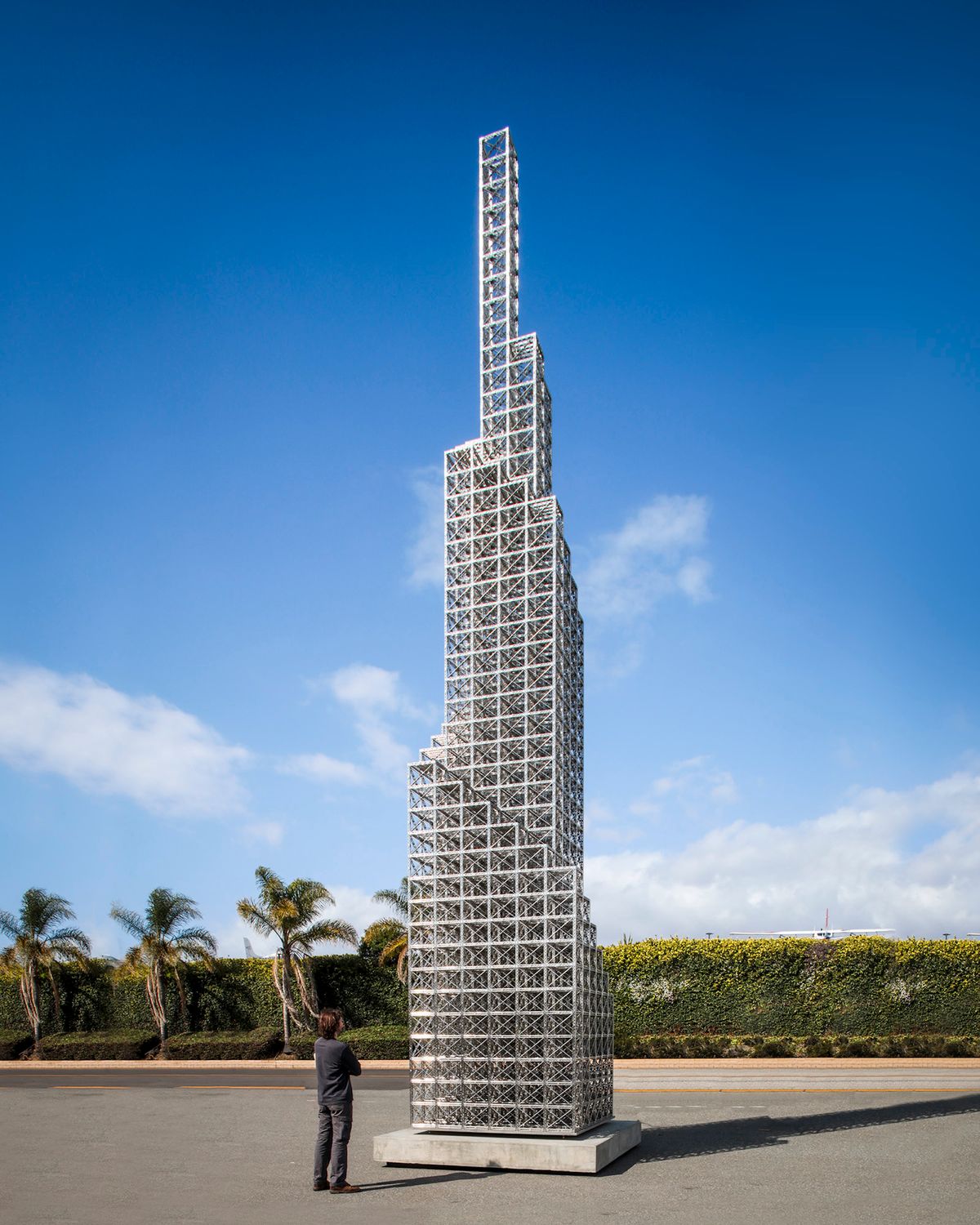 Chris Burden, 40 Foot Stepped Skyscraper, 2011 © 2023 Chris Burden/Licensed by the Chris Burden Estate and Artists Rights Society (ARS), New York. Photo: Joshua White. Courtesy Gagosian