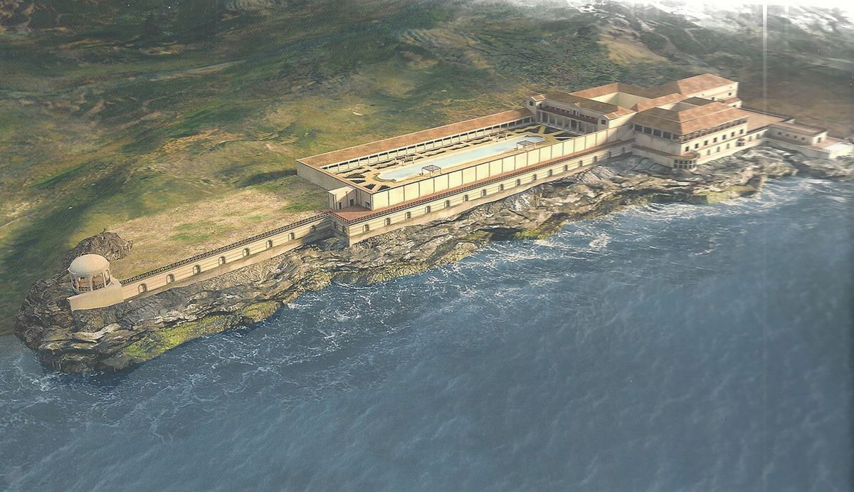 Villa dei Papiri (reconstruction): it was buried when Vesuvius erupted in AD79
Photo: J. Paul Getty Museum