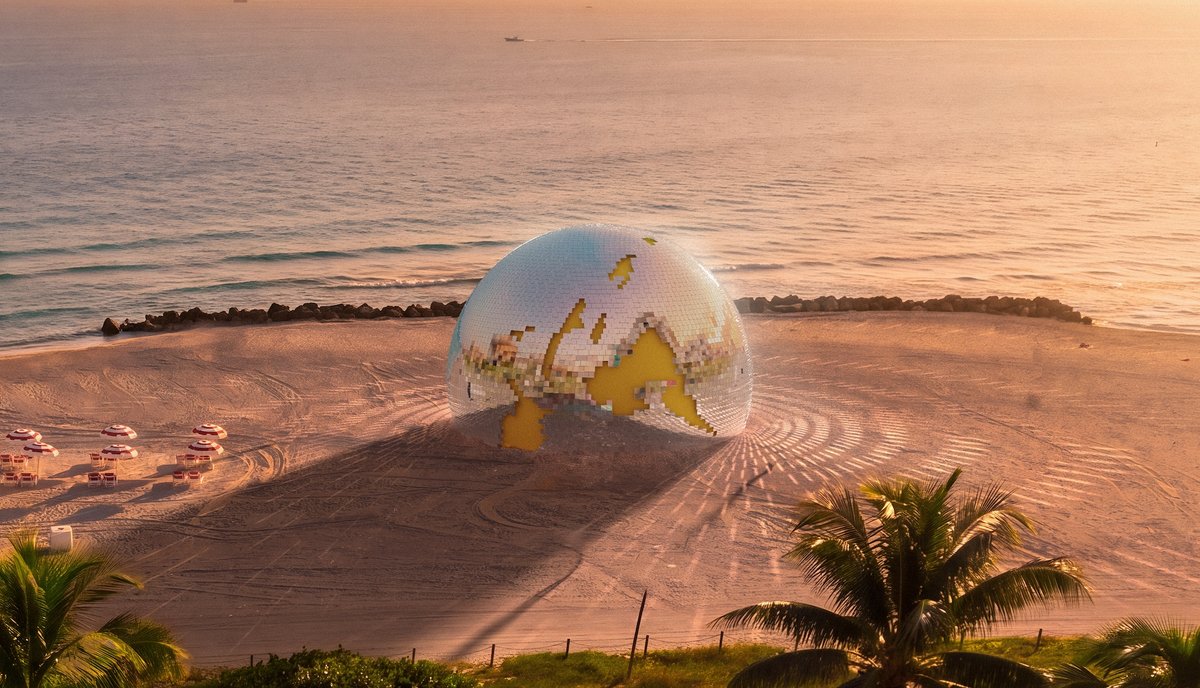 Digital rendering of Christopher Joshua Benton’s A Lore Supreme on Faena Beach Courtesy the artist and Faena Art