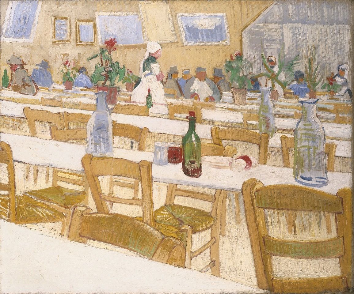 Vincent van Gogh’s Interior of a Restaurant (1887) Courtesy of Simon C. Dickinson Ltd, London