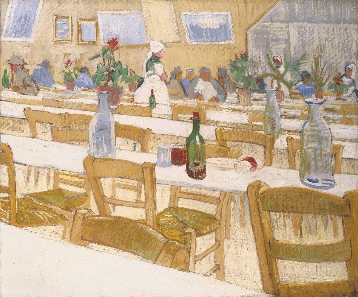 Vincent van Gogh’s Interior of a Restaurant (1887) Courtesy of Simon C. Dickinson Ltd, London