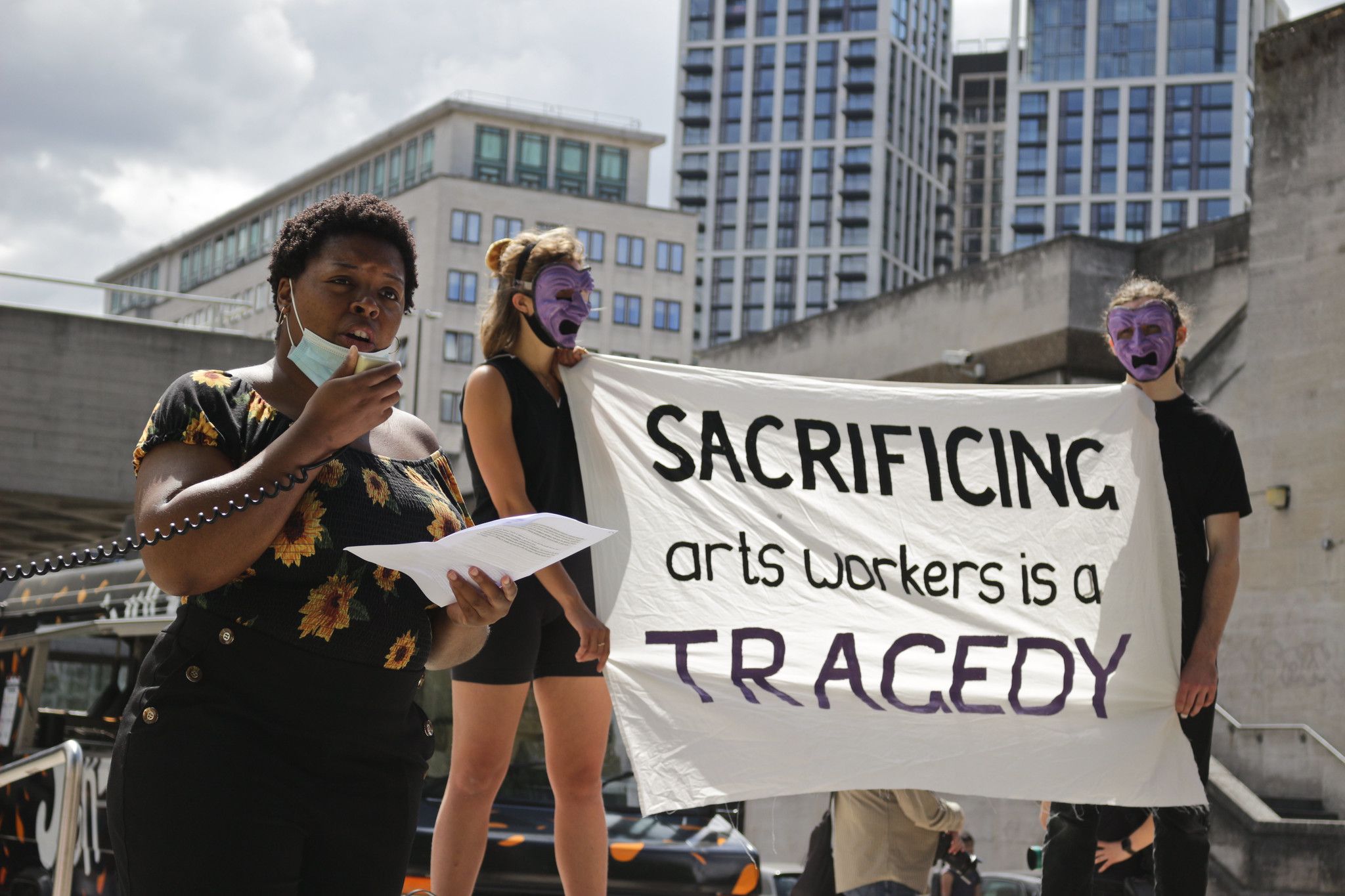 Crowds gathered outside London's Southbank Centre on Saturday to protest a series of proposed redundancies Steve Eason/flickr