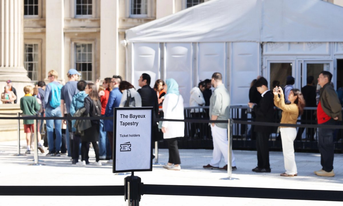 Image accompanying source report: British Museum extends Bayeux Tapestry hours after two-hour queues and visitor backlash