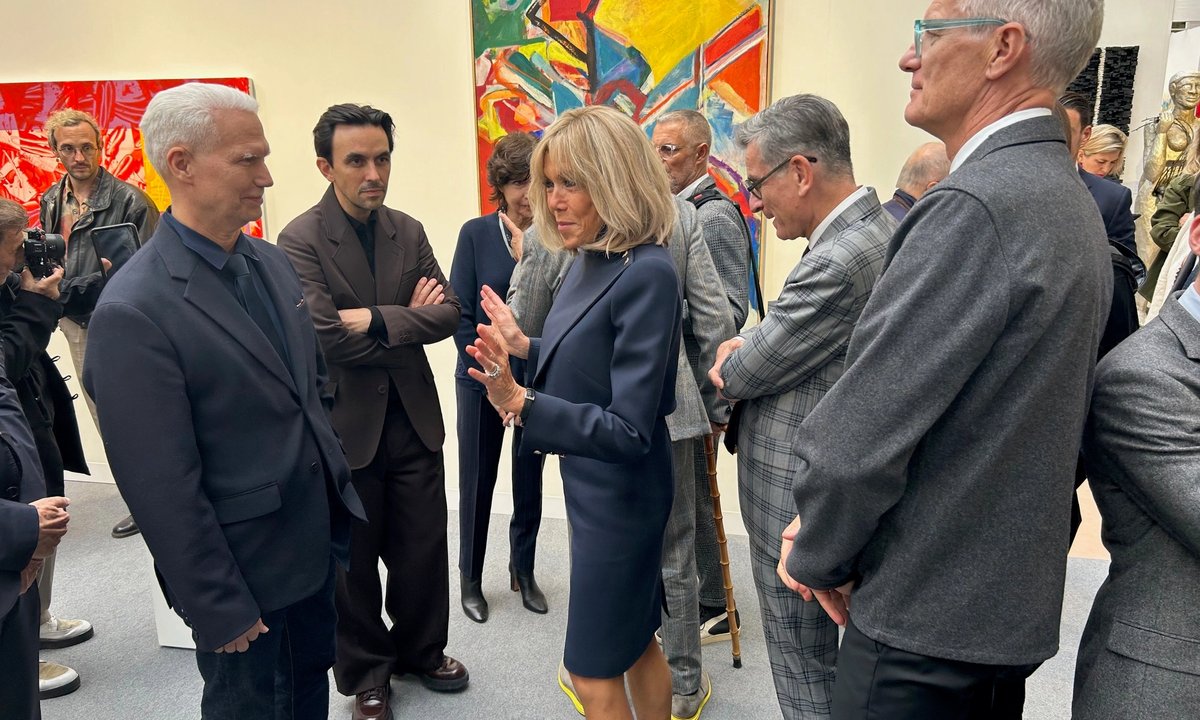 Brigitte Macron turns heads at Art Basel Paris