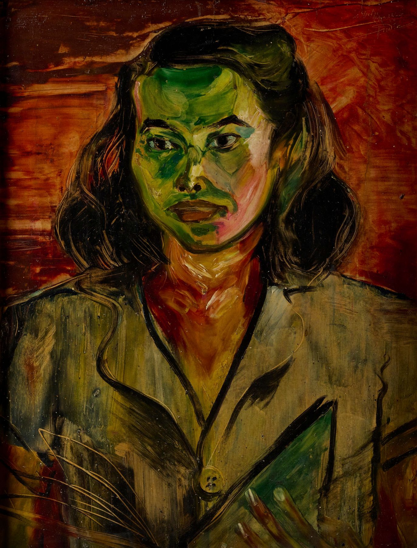 The show features Tjitji (1949) by Hendra Gunawan of Indonesia Courtesy of National Heritage Board, Singapore