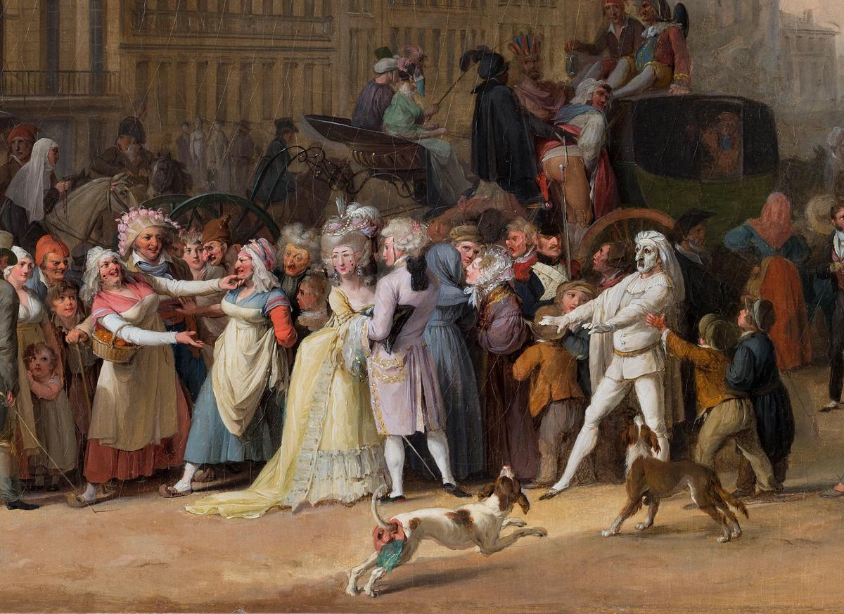 Louis-Léopold Boilly, A Carnival Scene (1832), detail Photo © courtesy the Trustees of the Ramsbury Manor Foundation