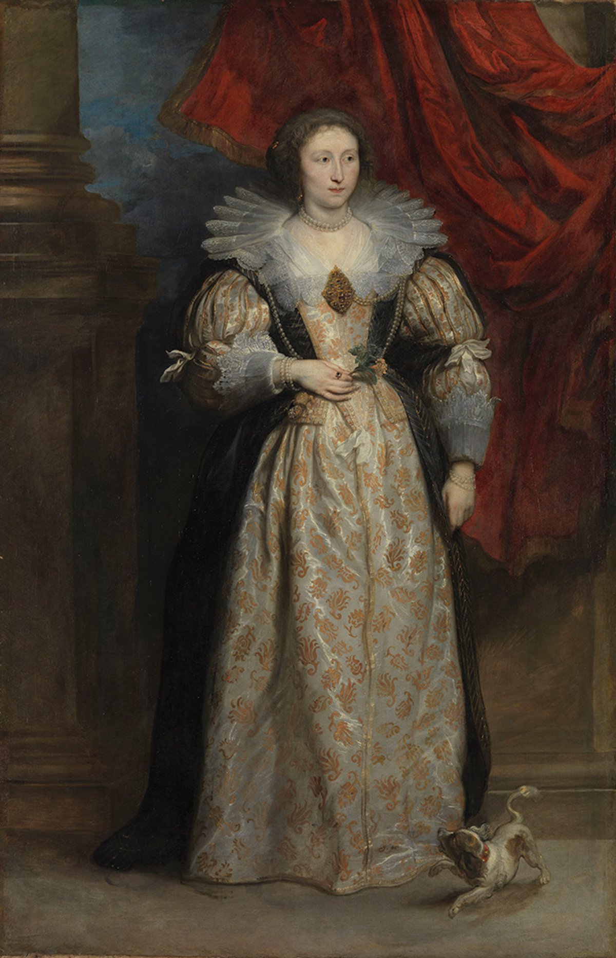 The background of Van Dyck’s Portrait  of Sebilla vanden Berghe (1630) was radically altered © Bayerische Staatsgemäldesammlungen, Alte Pinakothek