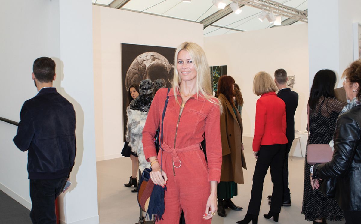 Claudia Schiffer at Frieze London's VIP preview David Owens