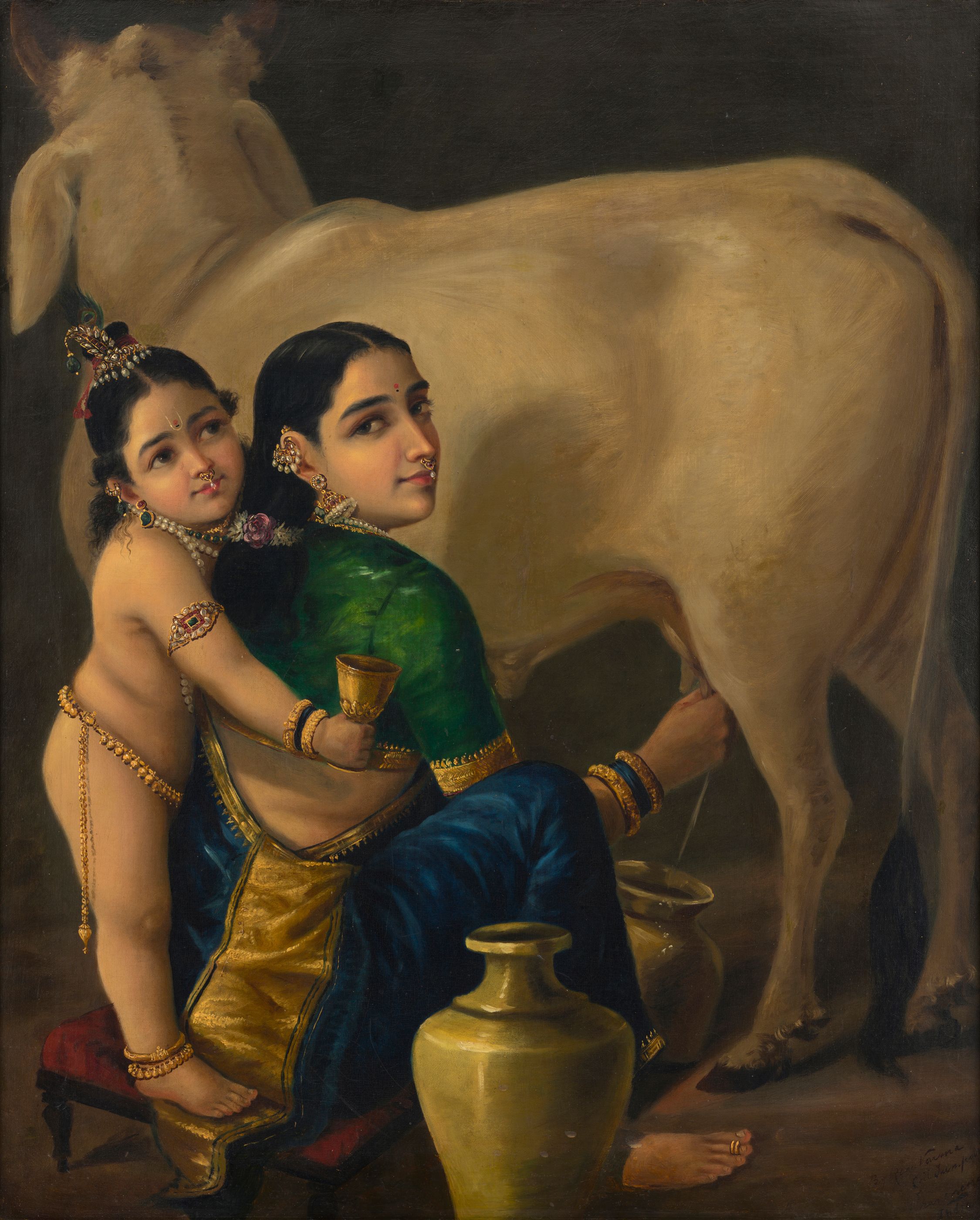 Raja Ravi Varma's Yashoda and Krishna (1890s) is now the most expensive Indian painting sold at auction

Courtesy of Saffronart
