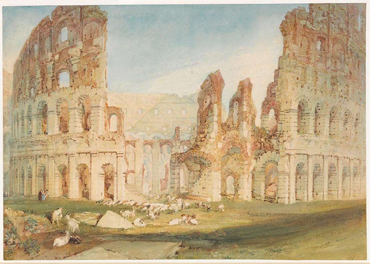 Digital versions of works by Joseph Mallord William Turner, such as The Colosseum, Rome (1920), are being sold as NFTs by the British Museum. © 2022, The Trustees of the British Museum