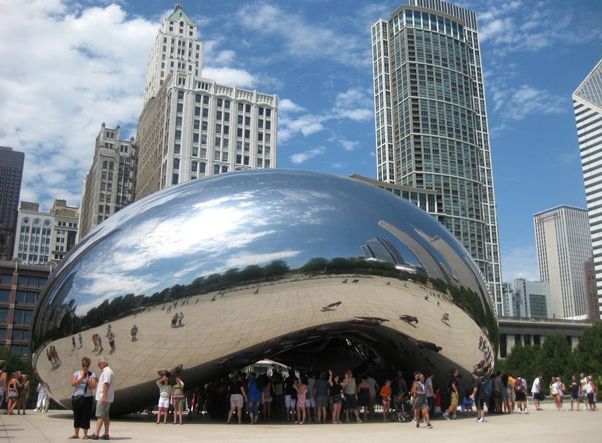 Anish Kapoor's Cloud Gate (2004) in Millennium Park, Chicago © Anish Kapoor. Photo: Susan May Romano