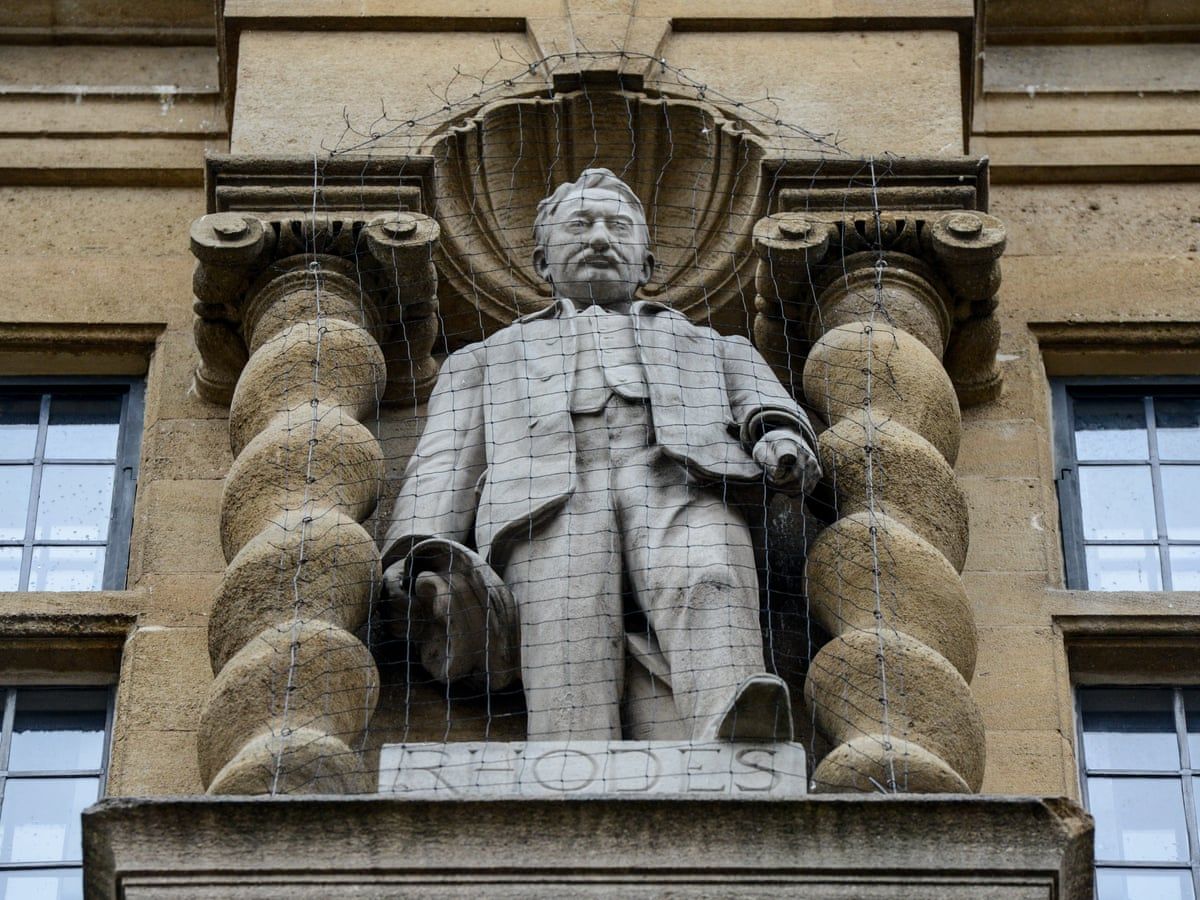 Cecil Rhodes statue at Oriel College, High Street Oxford 