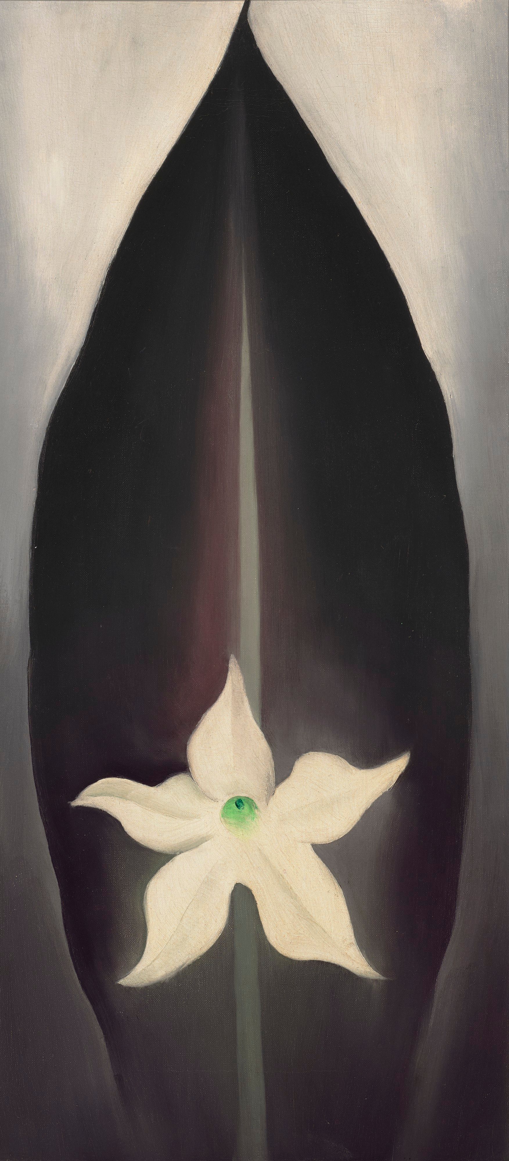 Georgia O'Keefe, Autumn Leaf and White Flower (1926) Courtesy: Christies