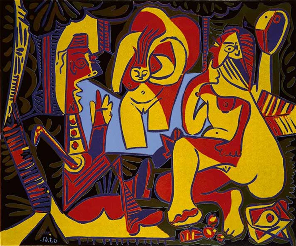 Pablo Picasso's ‘Le Déjeuner sur l’herbe’ after Manet, I, Mougins, (1962) © RMN-Grand Palais (Musée national Picasso-Paris) / Marine Beck-Coppola © Succession Picasso/DACS 2019