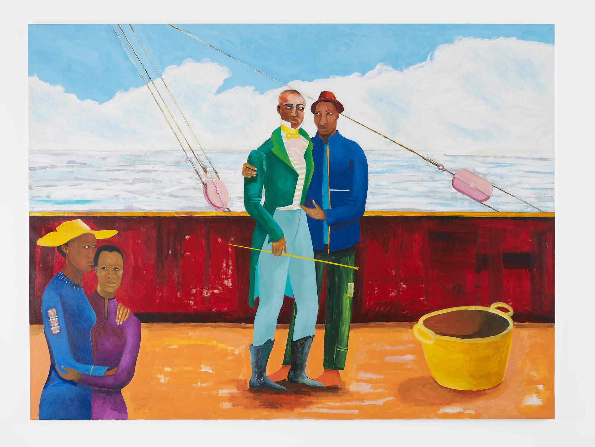 Lubaina Himid, Le Rodeur: The Captain and the Mate (2017–18) Courtesy the artist and Hollybush Gardens. Photo: Andy Keate