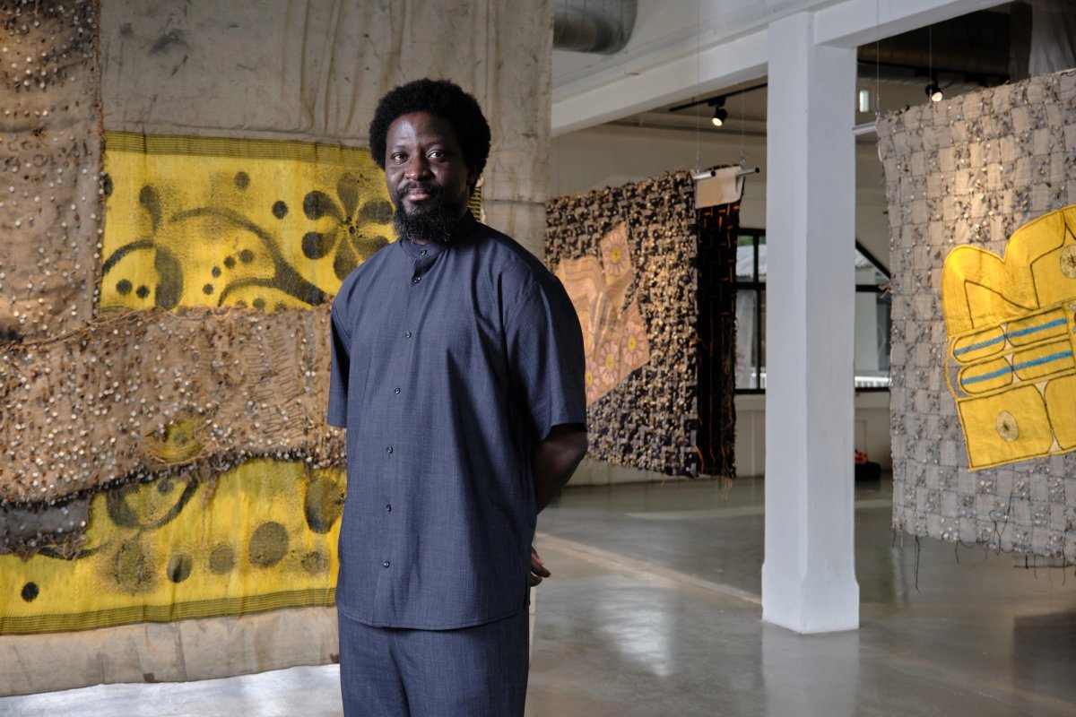 In addition to his Münsterplatz commission, Ibrahim Mahama was recently named the winner of the inaugural Art Basel Gold Awards, was awarded the 2026 Arnold Bode prize and topped the ArtReview Power 100 List in 2025 Photo by Art Outreach Singapore; courtesy of the artist, APALAZZOGALLERY and White Cube