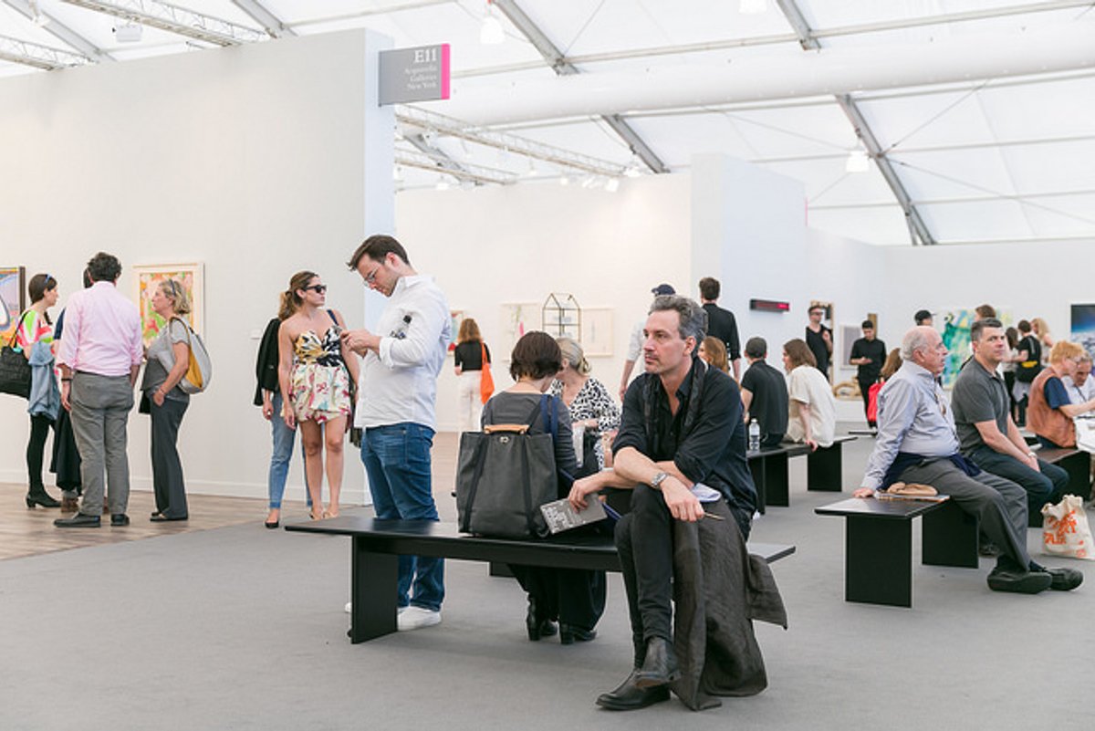 Temperatures soared in Frieze New York's tent during New York's sudden heatwave Mark Blower