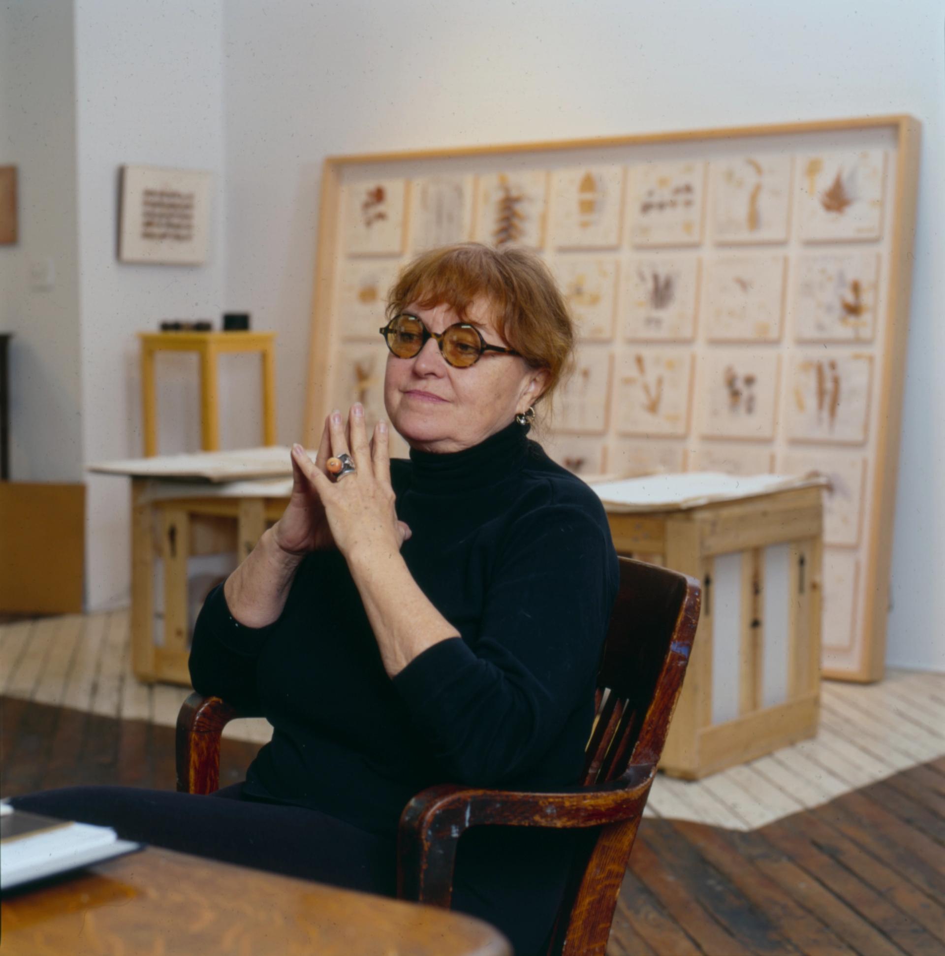 Michelle Stuart in her New York studio Bill Milne. Courtesy of the artist.