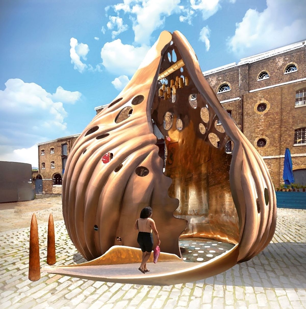 Inside, the walls of The Wake will be inscribed with the names of enslaved people who could be identified, and with the redacted names of those who could not be
Photograph: Khaleb Brooks/Mayor of London’s Press Office